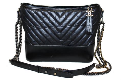 chanel chevron black bag|More.